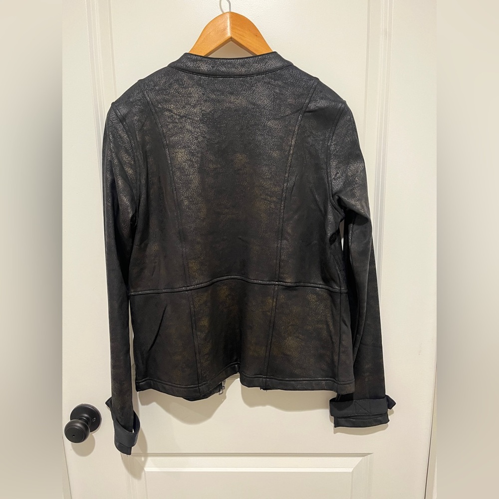 Grace & Lace Leather Like Black Moto Jacket - Picture 2 of 6